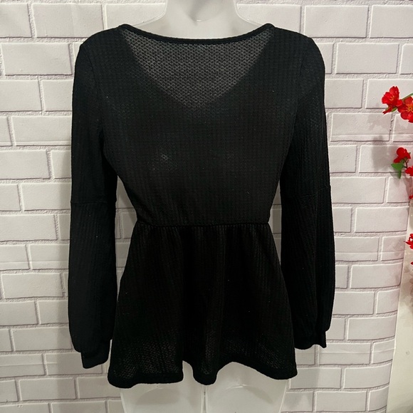 SHEIN women black long sleeve top/size M - Picture 5 of 10